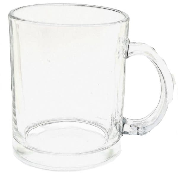 כוס זכוכית ממותגת לשתיה חמה