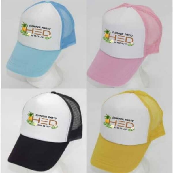כובעי רשת עם הדפסה צבעונית