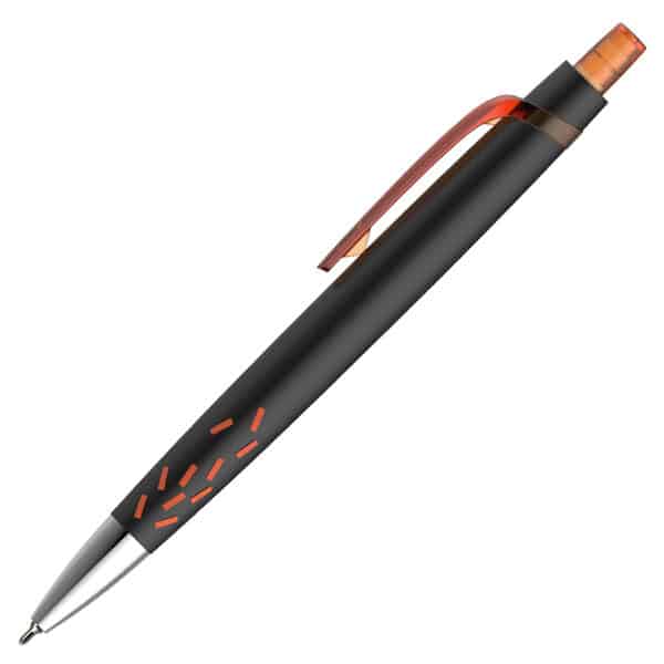 עט חוד מחט שחור עם גריפ גומי ומילוי ג'ל ענק