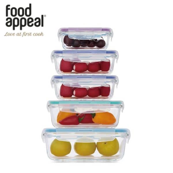 סט 5 קופסאות אחסון food appeal