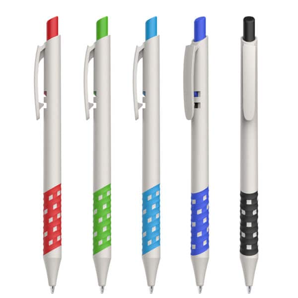 עט כדורי גוף לבן בשילובי צבעים